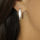 Leah Alexandra - U-Link Hoops – Silver -
