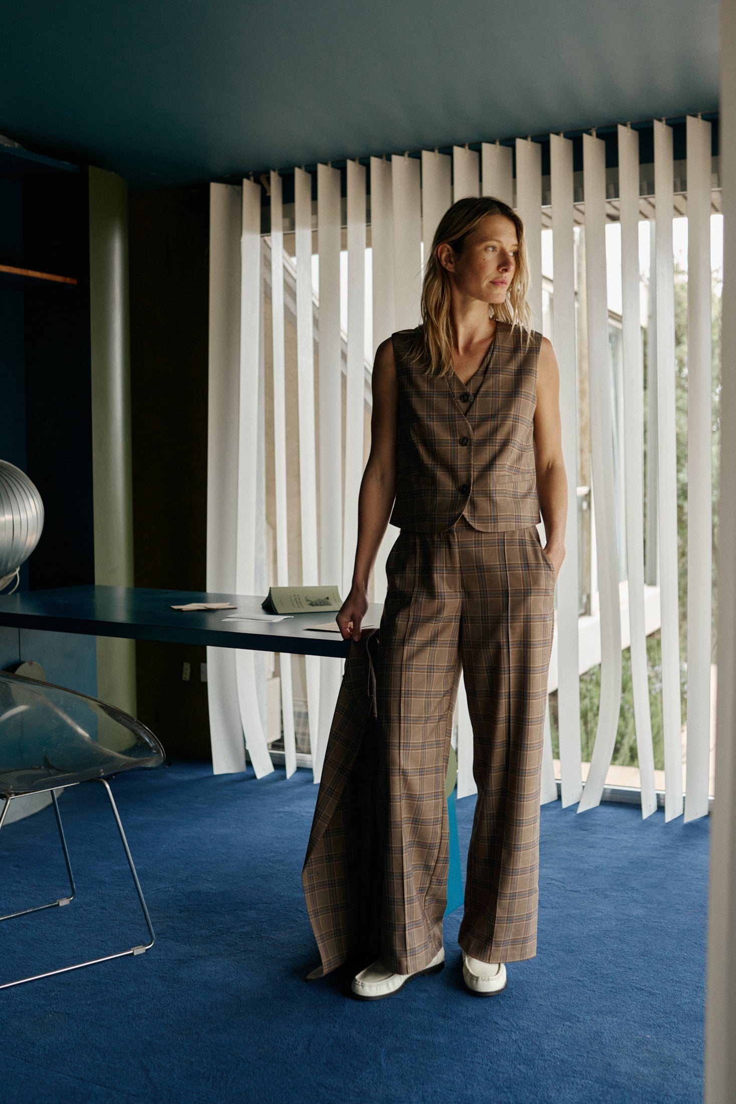 Indi & Cold - Paty Straight Plaid Pant -