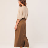 Indi & Cold - Short Sleeve Cable Knit Sweater -