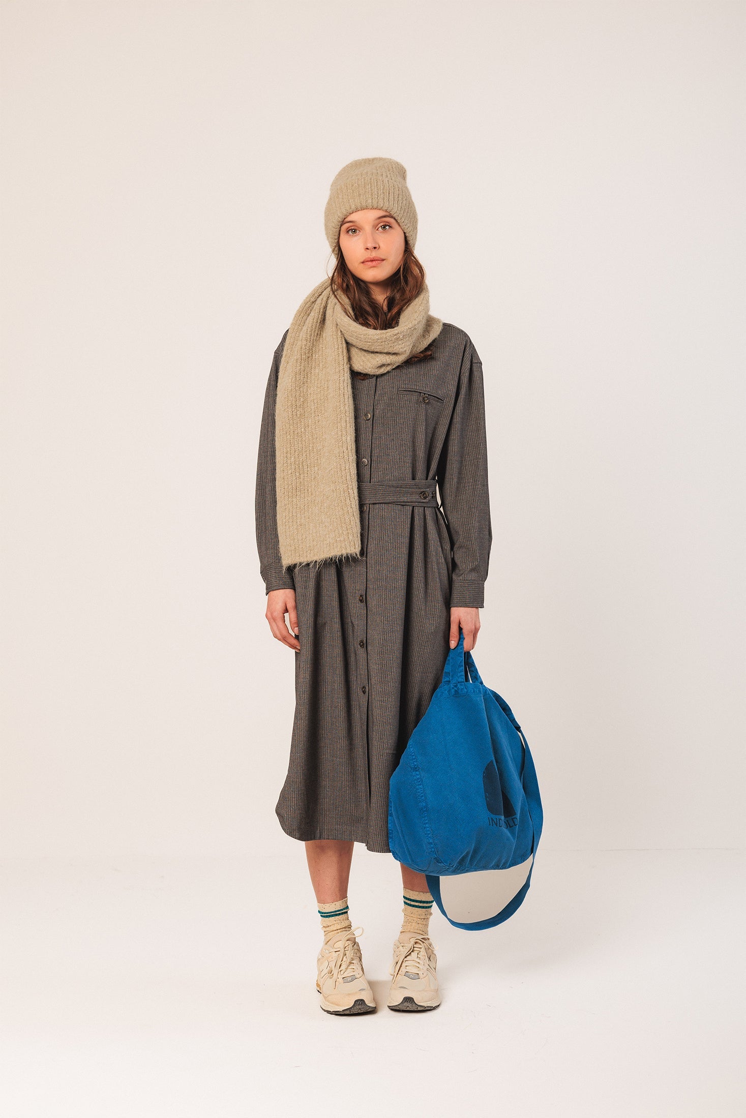Indi & Cold - Colourful Knitted Scarf – Aloe -