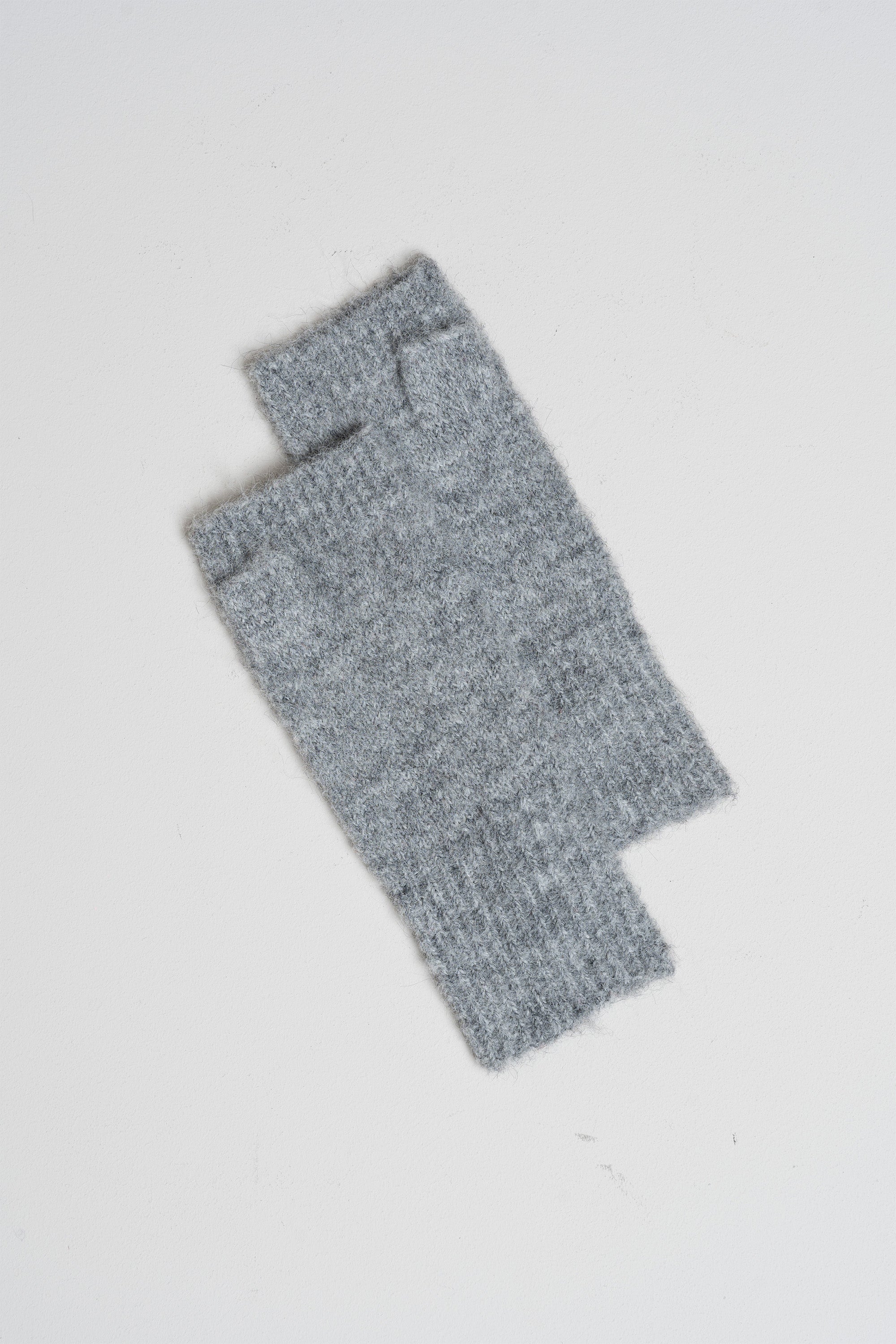 Indi & Cold - Colourful Knitted Mittens – Mottled Grey -