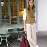 Indi & Cold - Split Leather Tote Bag – Garnet -