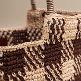 Indi & Cold - Rafia Shopper Bag – Chocolate -