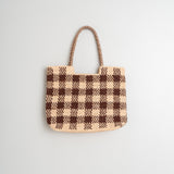 Indi & Cold - Rafia Shopper Bag – Chocolate -