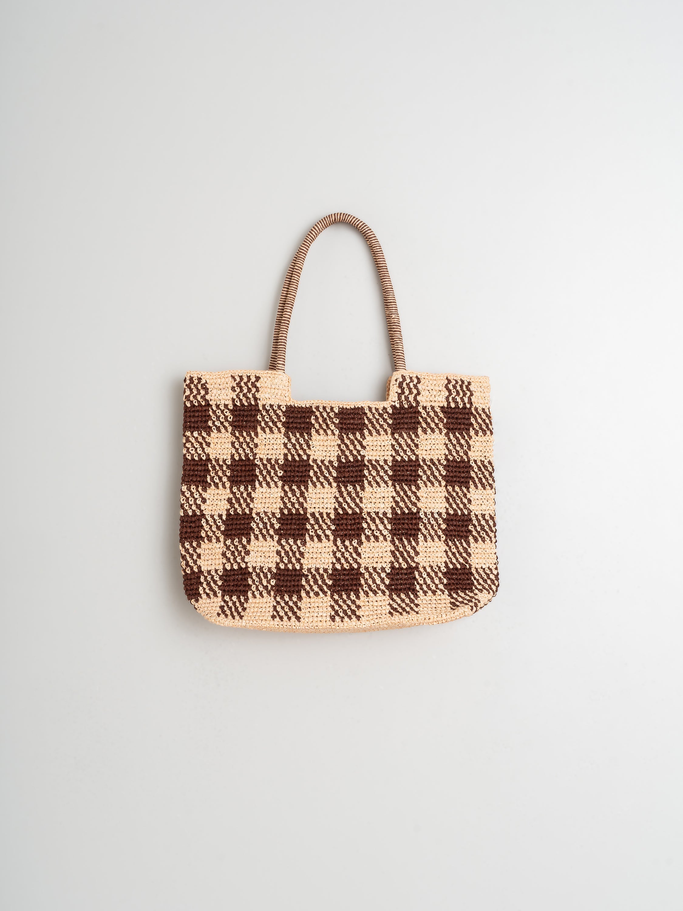 Indi & Cold - Rafia Shopper Bag – Chocolate -
