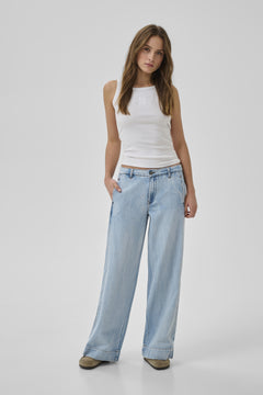 My Essential Wardrobe - Hilma Wide Leg Jeans - Light Blue