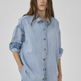 My Essential Wardrobe - Hilma Denim Shirt - Light Blue Wash