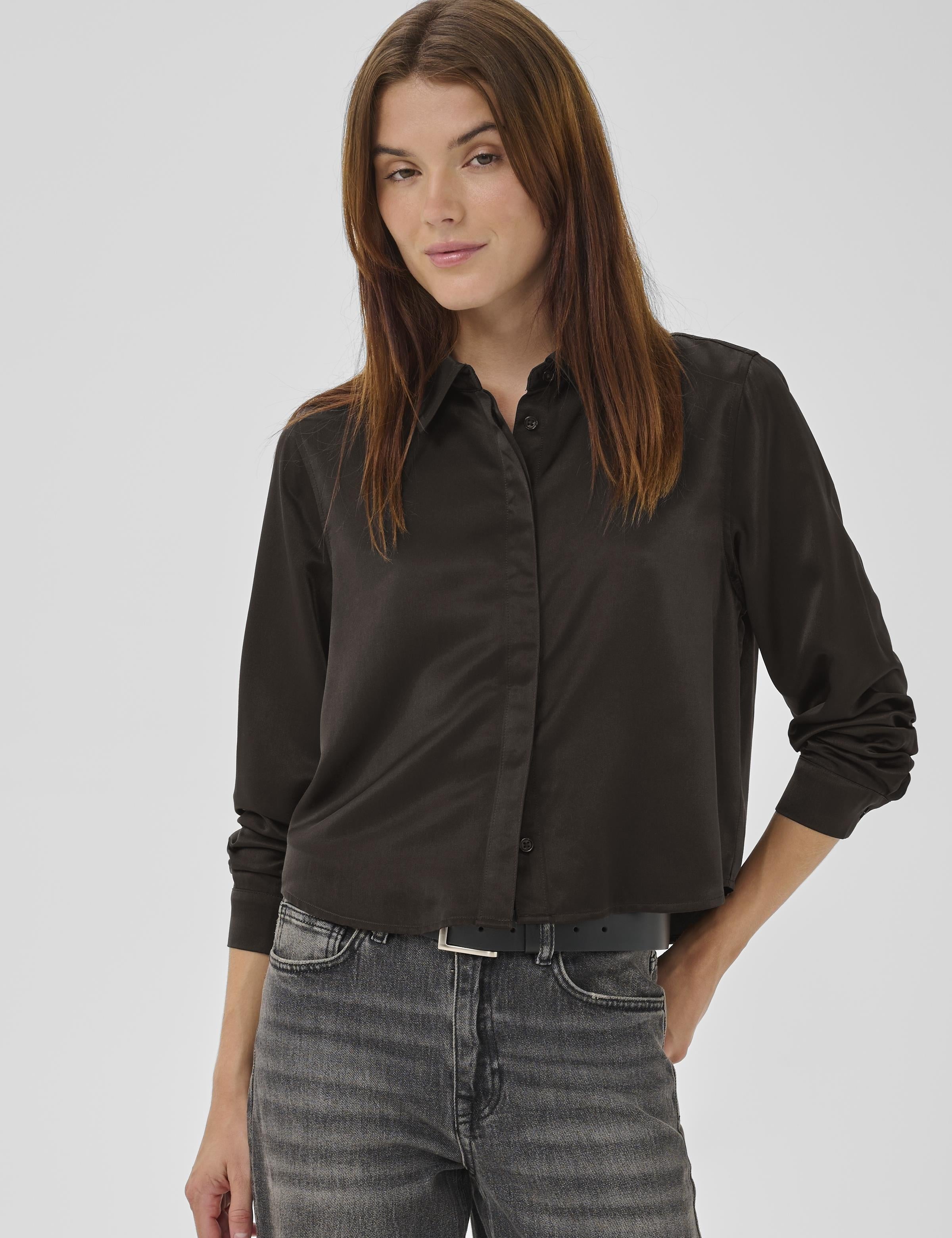My Essential Wardrobe - Estelle Short Shirt - Espresso