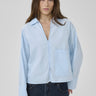 My Essential Wardrobe - Sunna Boxy Short Shirt - Cashmere Blue
