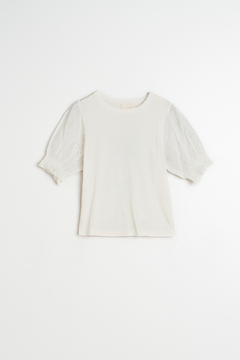 Indi & Cold - Balloon-Sleeve T-Shirt - White