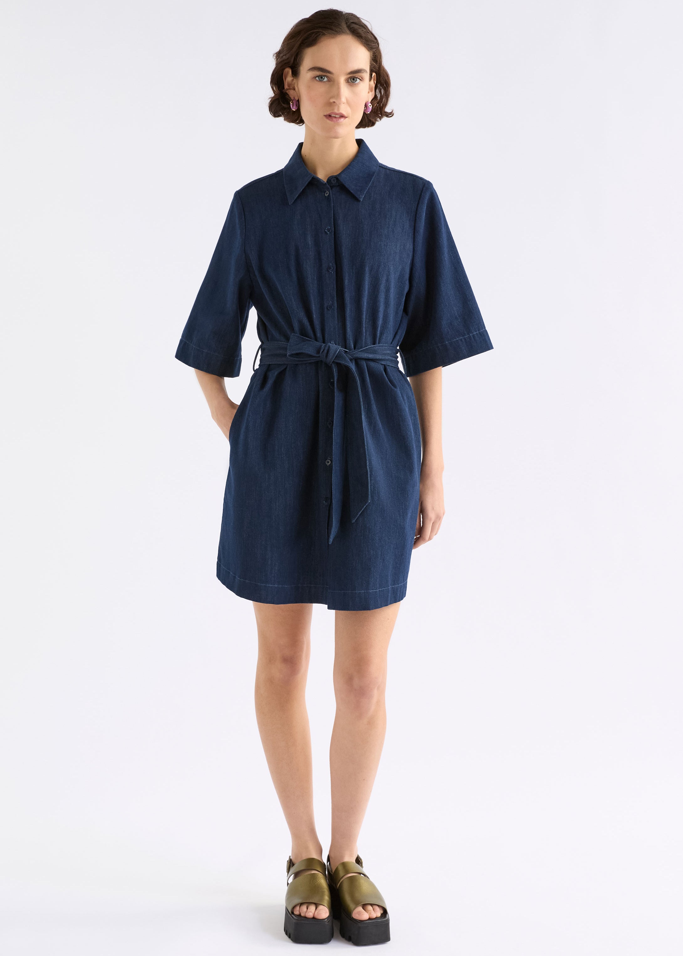 ELK - Dennem Dress - Dark Blue Rinse