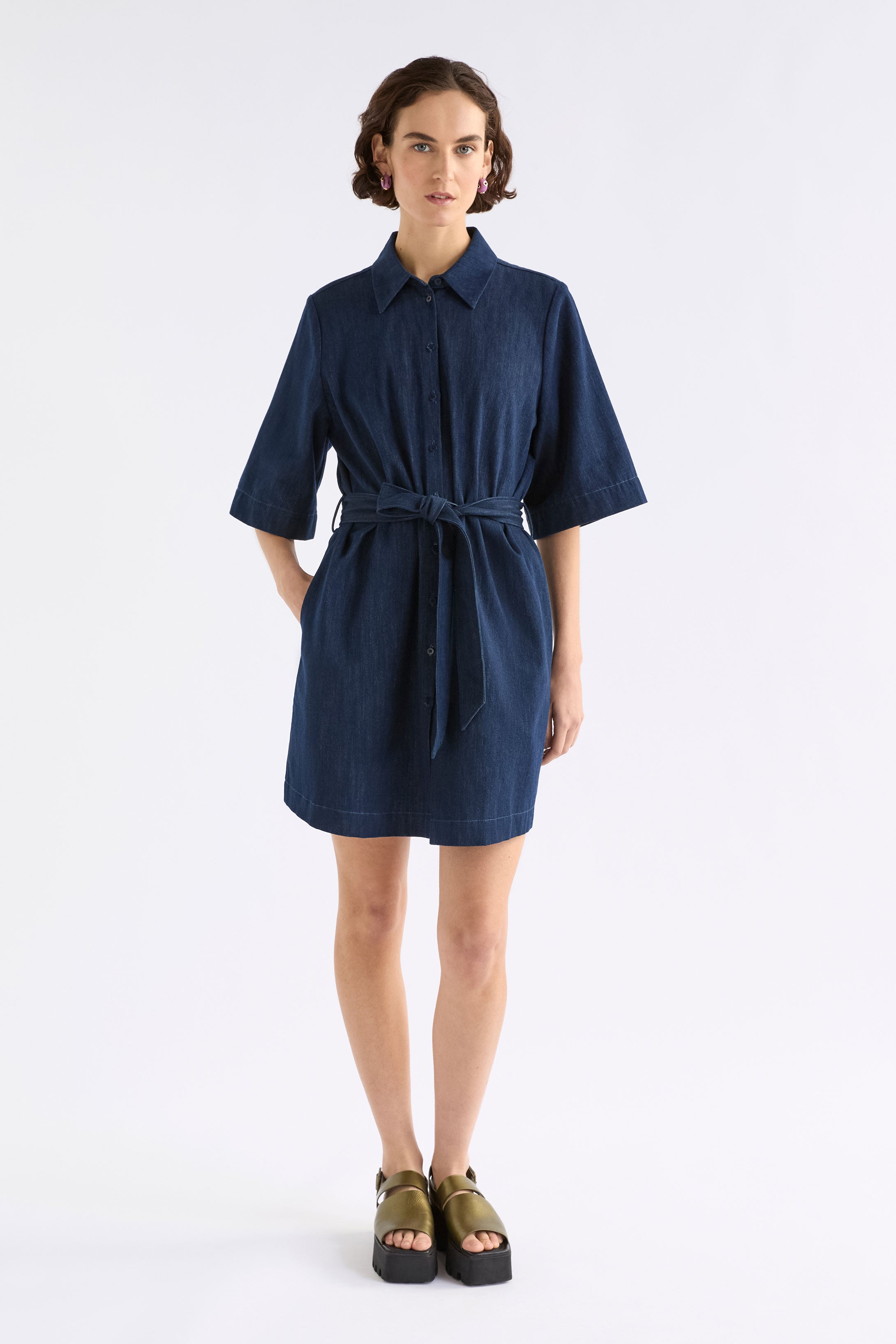 ELK - Dennem Dress - Dark Blue Rinse
