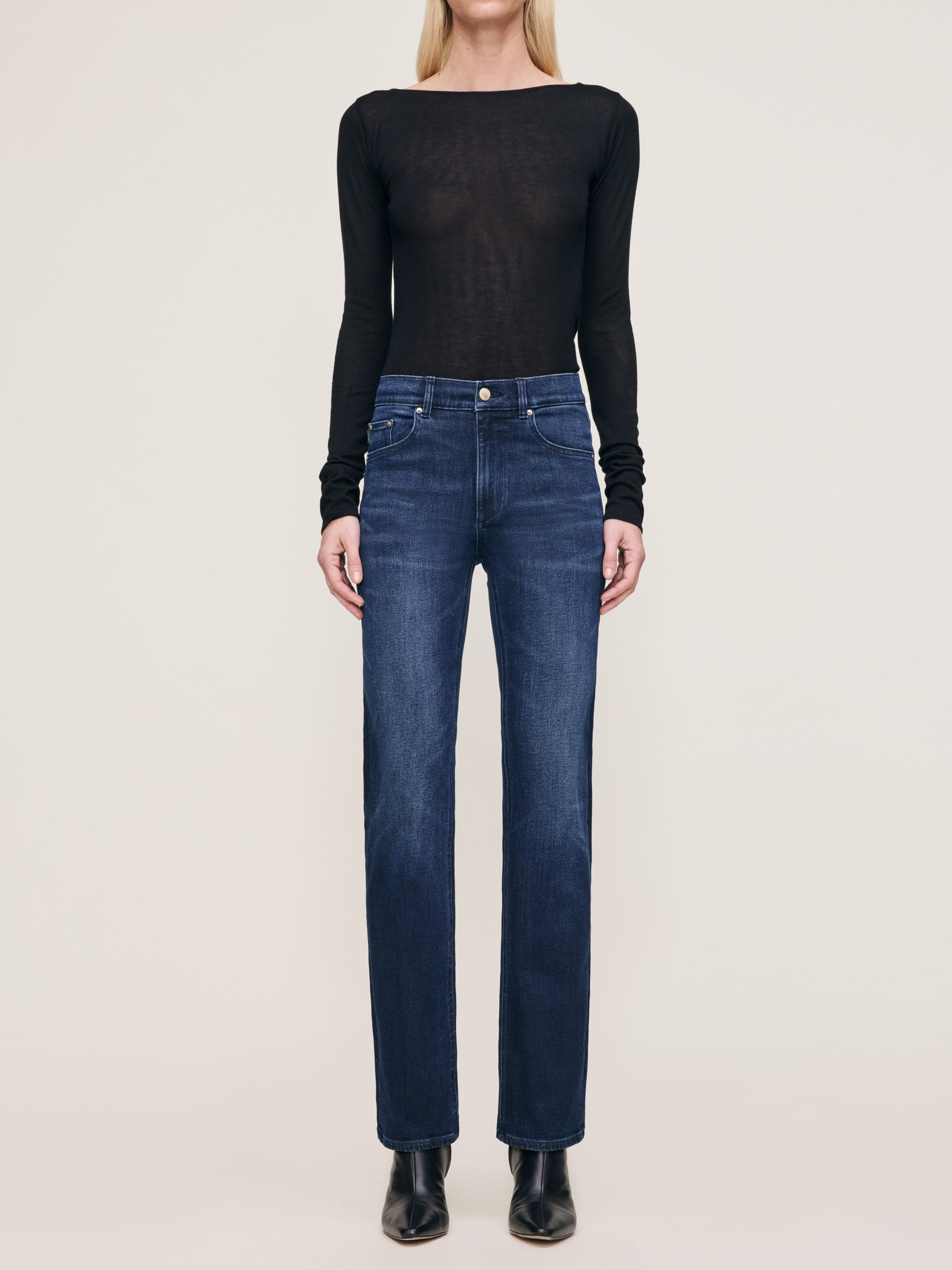 DL1961 - Patti Straight Jean - Blue Cave