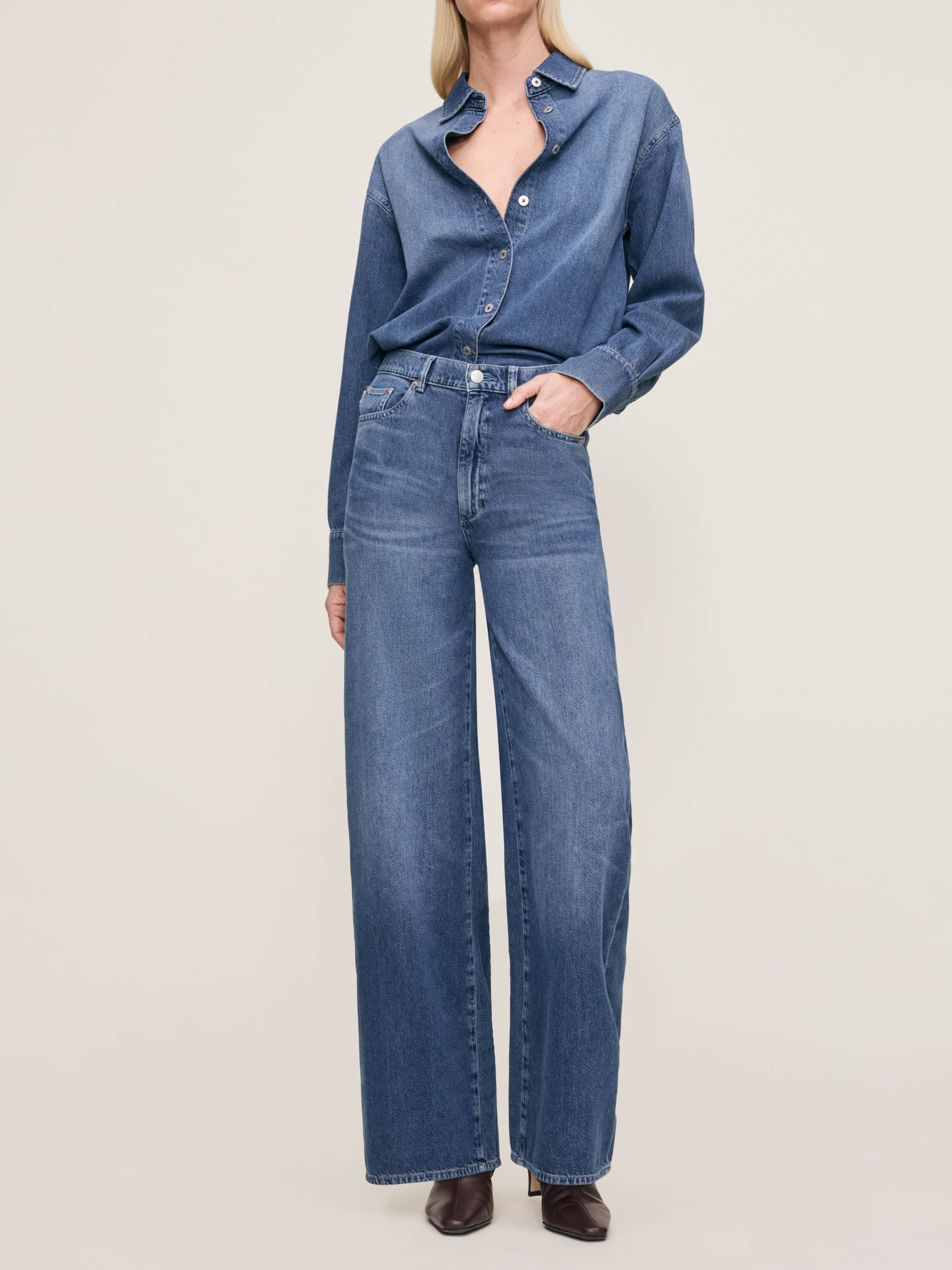 DL1961 - Hepburn Wide Leg Jean - Delray