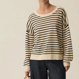Des Petits Hauts - Brady Linen Knit - Cream Marine