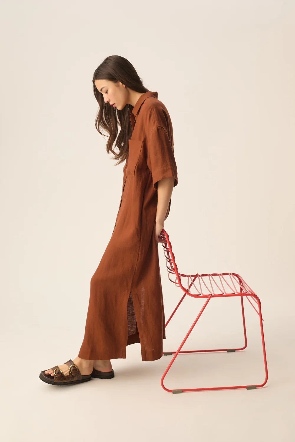 Des Petits Hauts - Estampe Linen Maxi Dress -