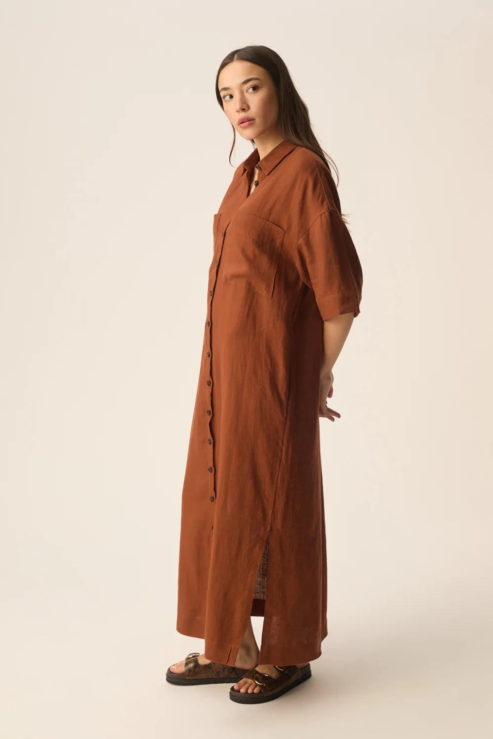 Des Petits Hauts - Estampe Linen Maxi Dress -