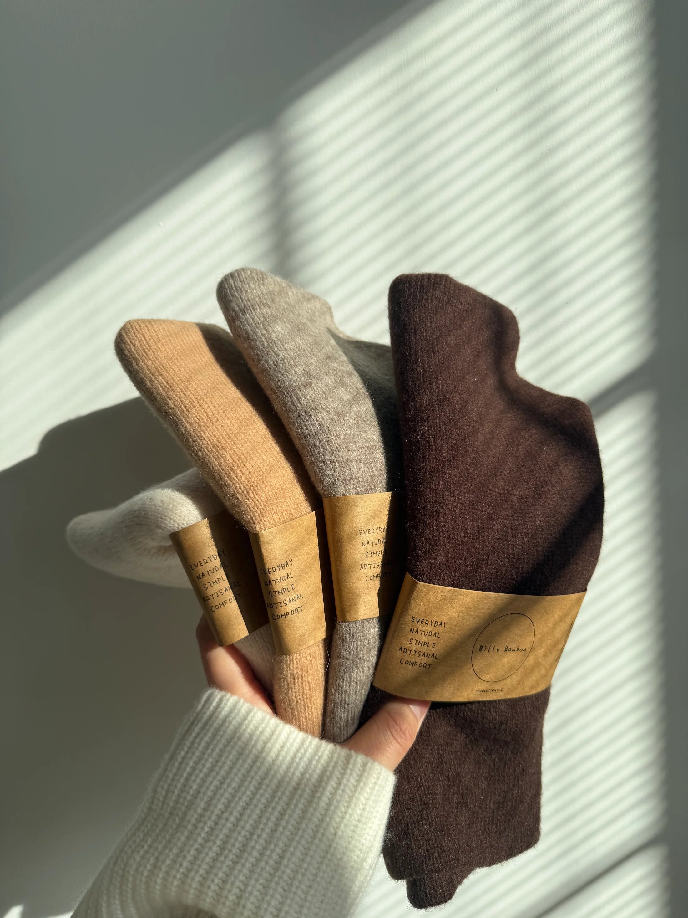 Billy Bamboo - Fuzzy Wool Cravat Scarf – Brown -