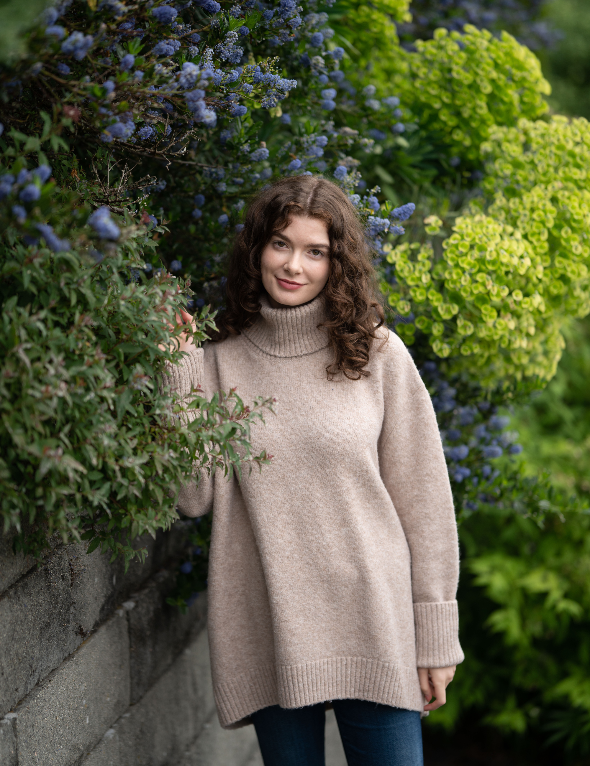 Echo Verde - Chunky Cowl Neck Sweater - Hazel O S