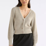 ELK - Saari Organic Cotton Cardigan - Ecru