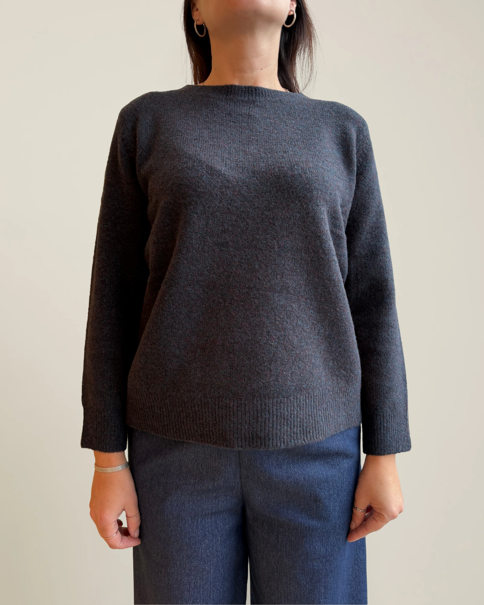 Naïf - Samara Sweater - Melange Navy