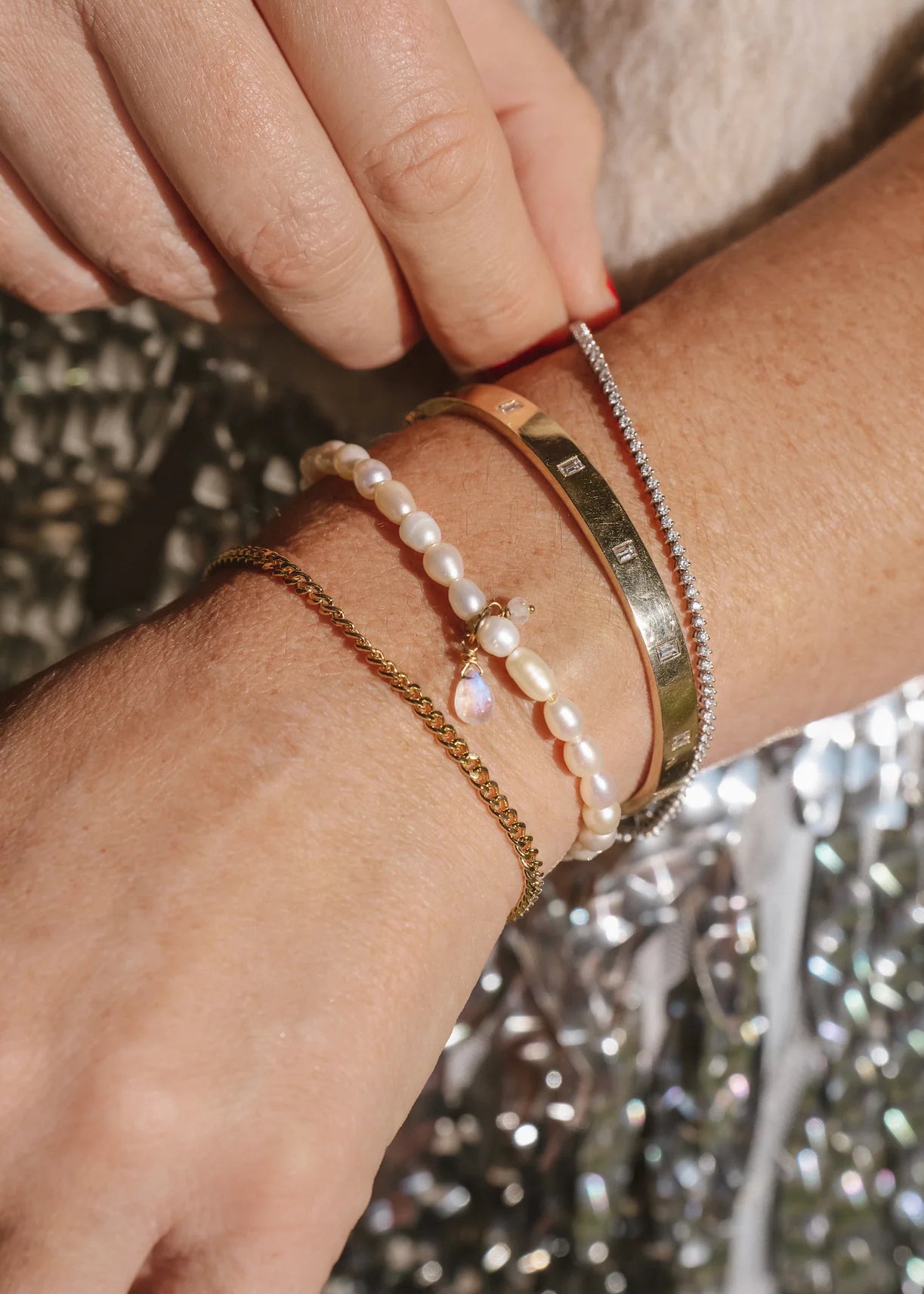 Leah Alexandra - Social Mini Bracelet Pearl -