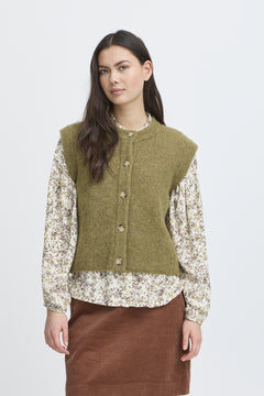Atelier Reve - Silvi Vest - Green Moss Melange