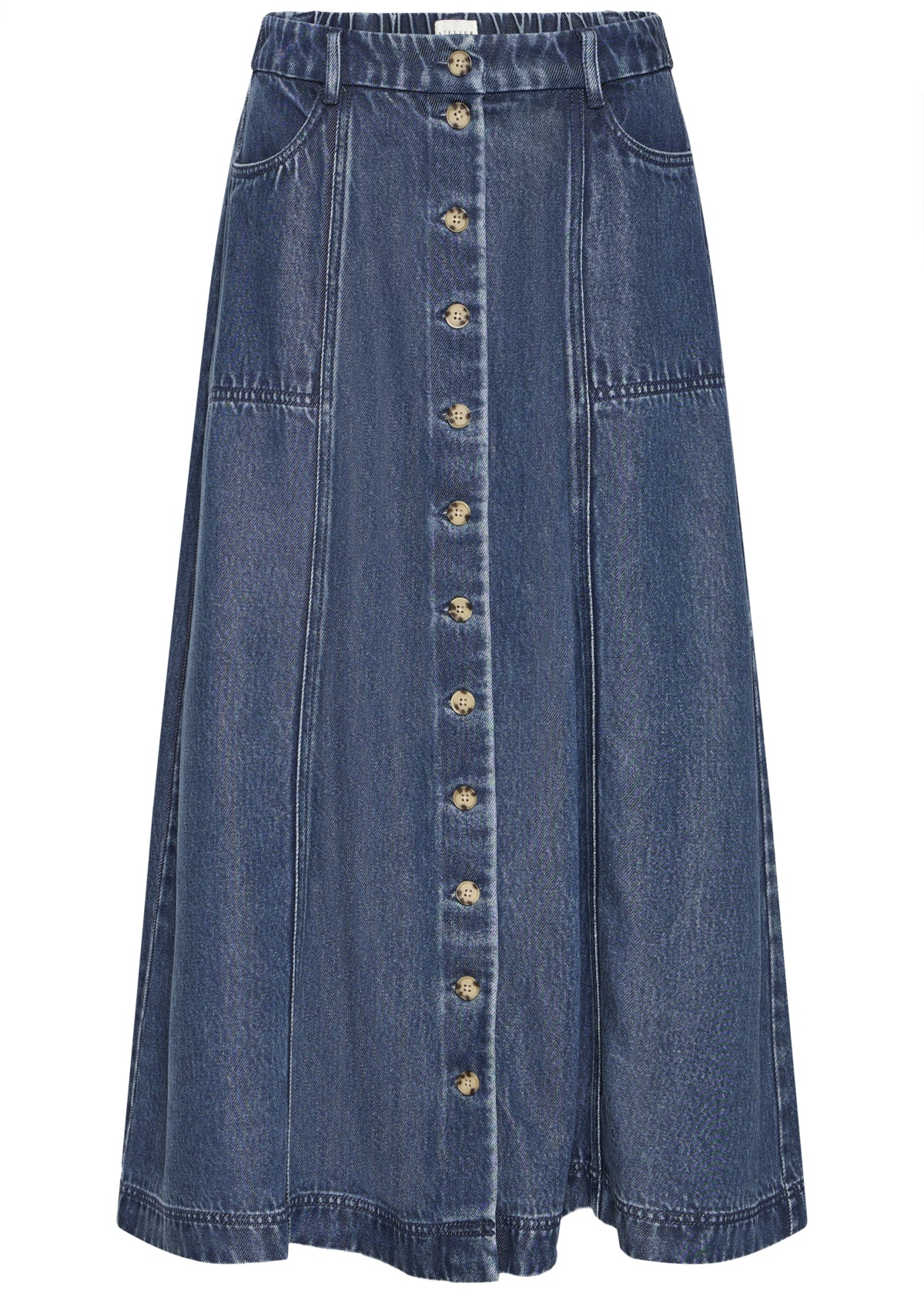 Atelier Reve - Risle Denim Skirt - Dark Blue