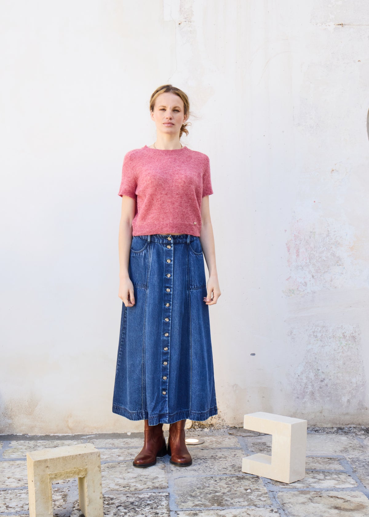 Atelier Reve - Risle Denim Skirt -