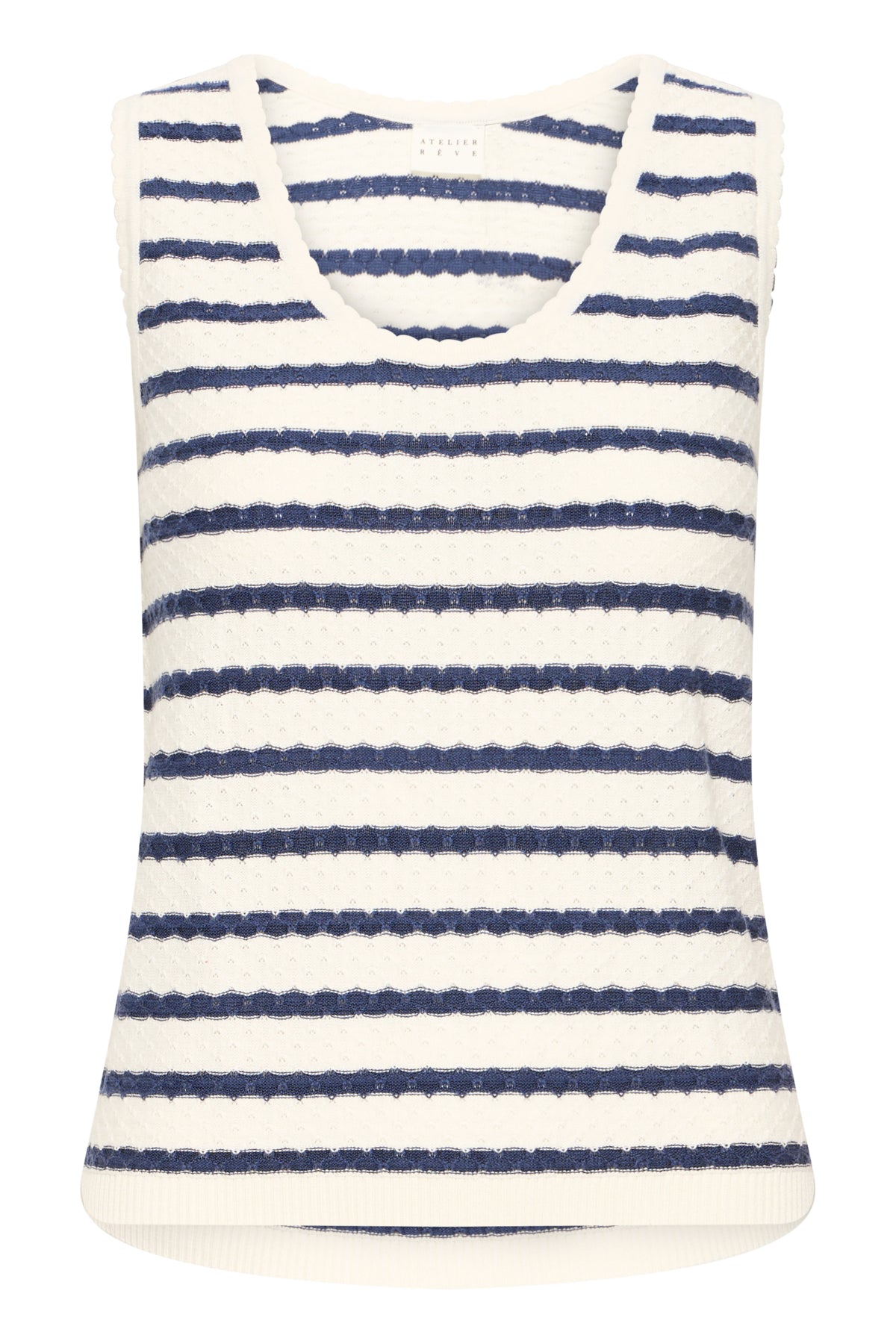 Atelier Reve - Vilma Stripe Top - Blue Birch