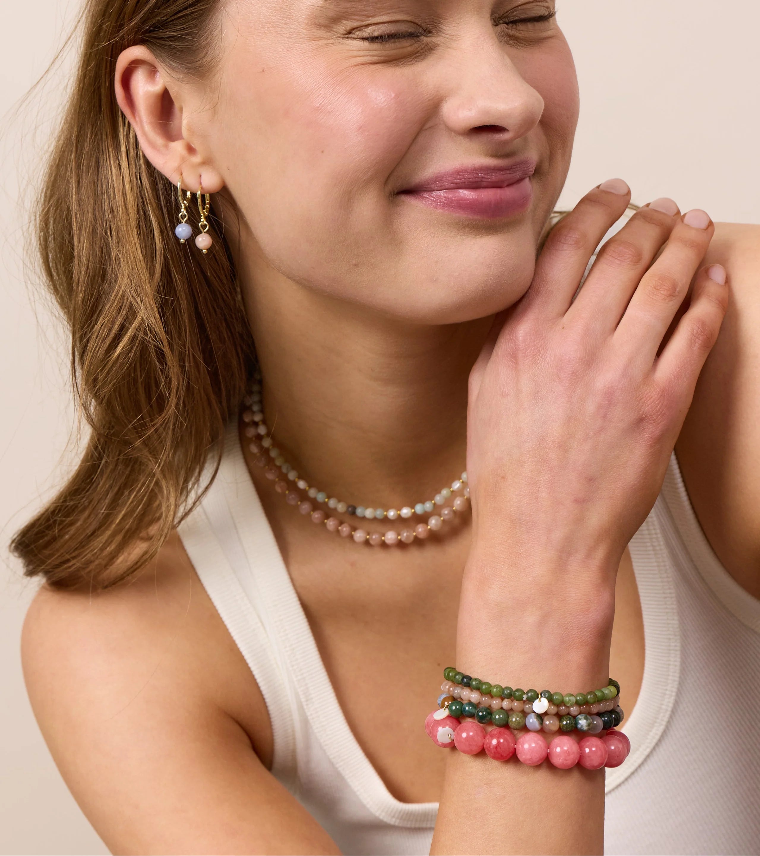 Soi - Petite Southern Jade Stretch Bracelet -