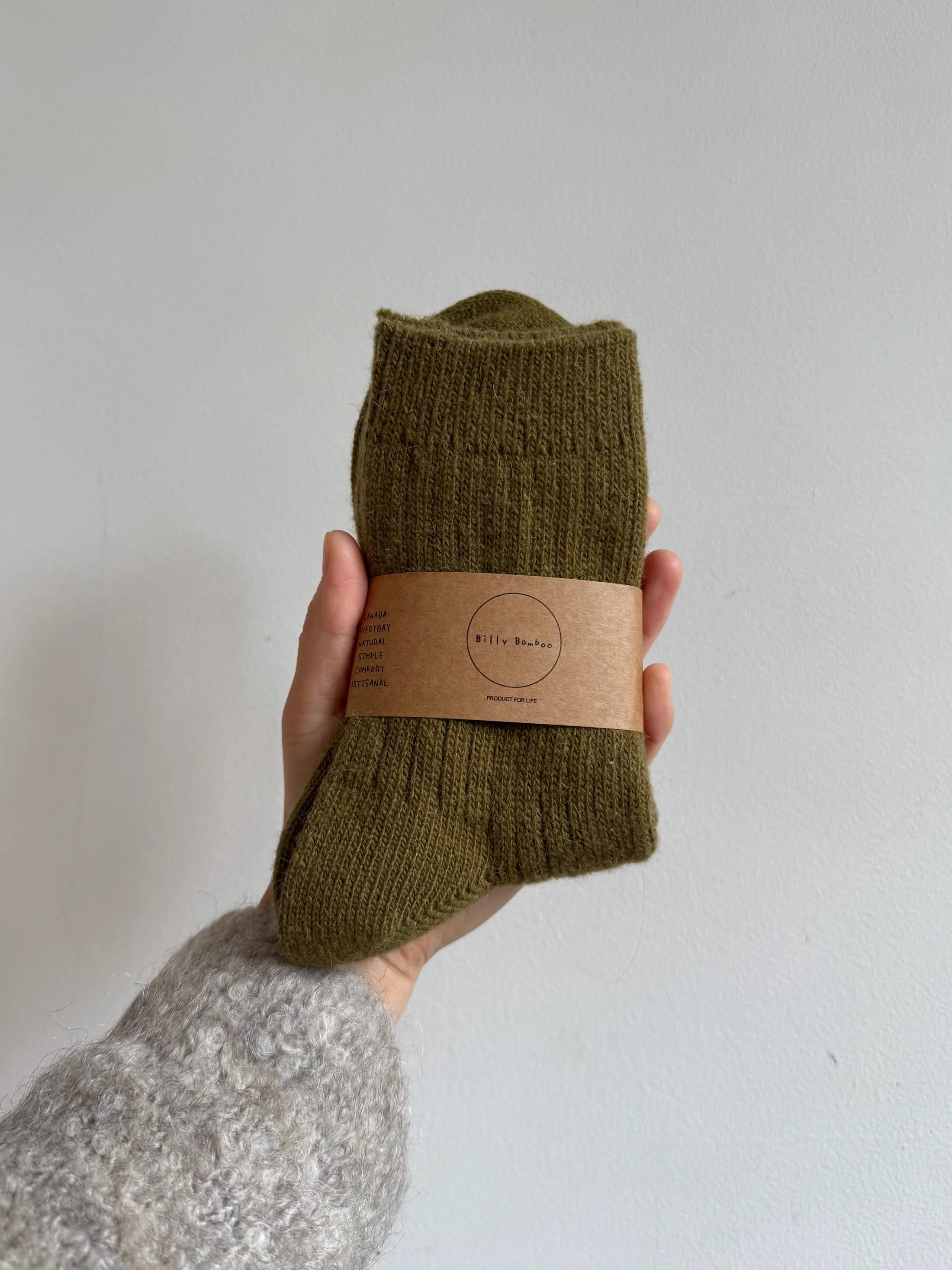 Billy Bamboo - Iceland Wool Socks – Olive -