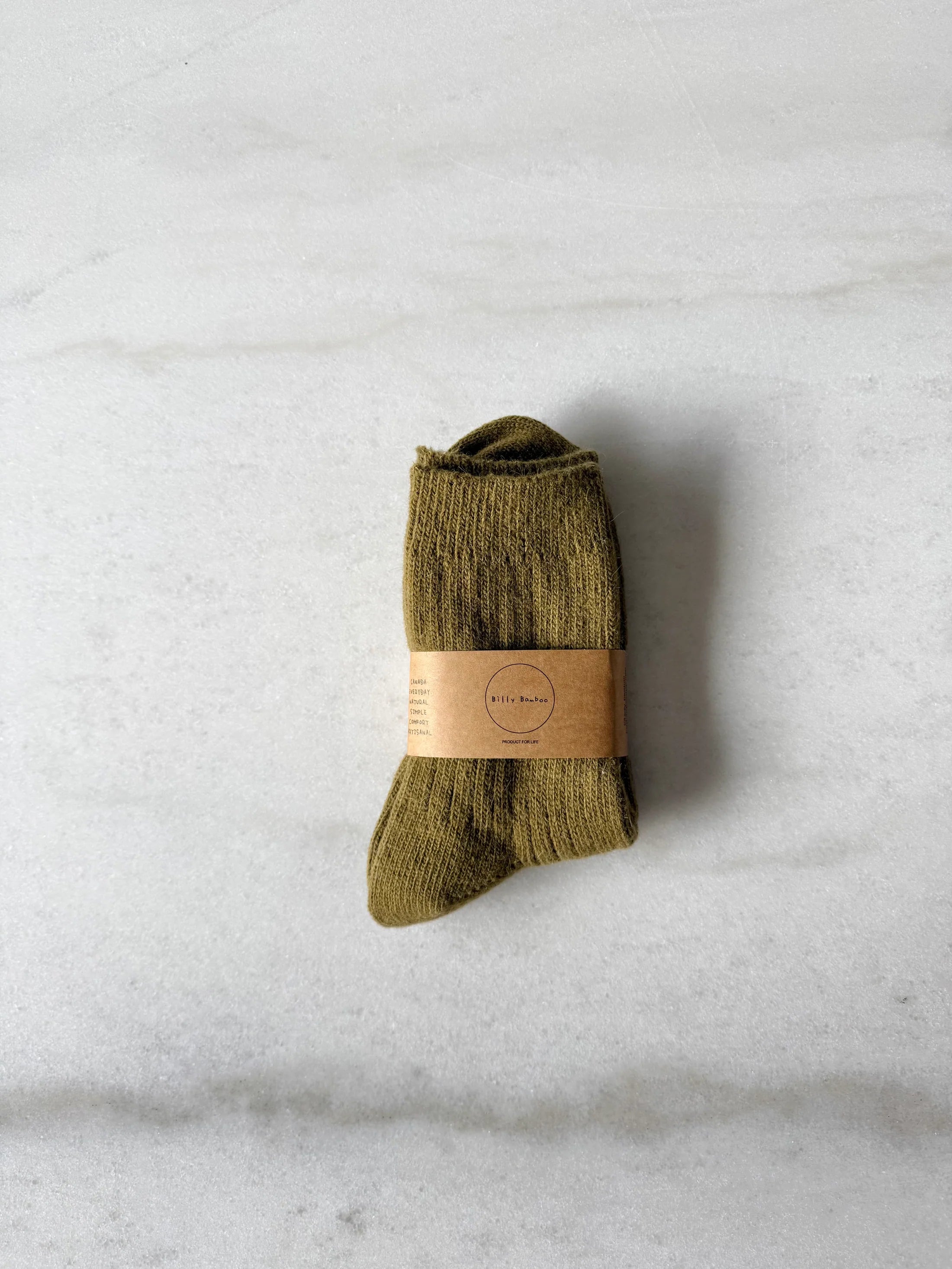 Billy Bamboo - Iceland Wool Socks – Olive -