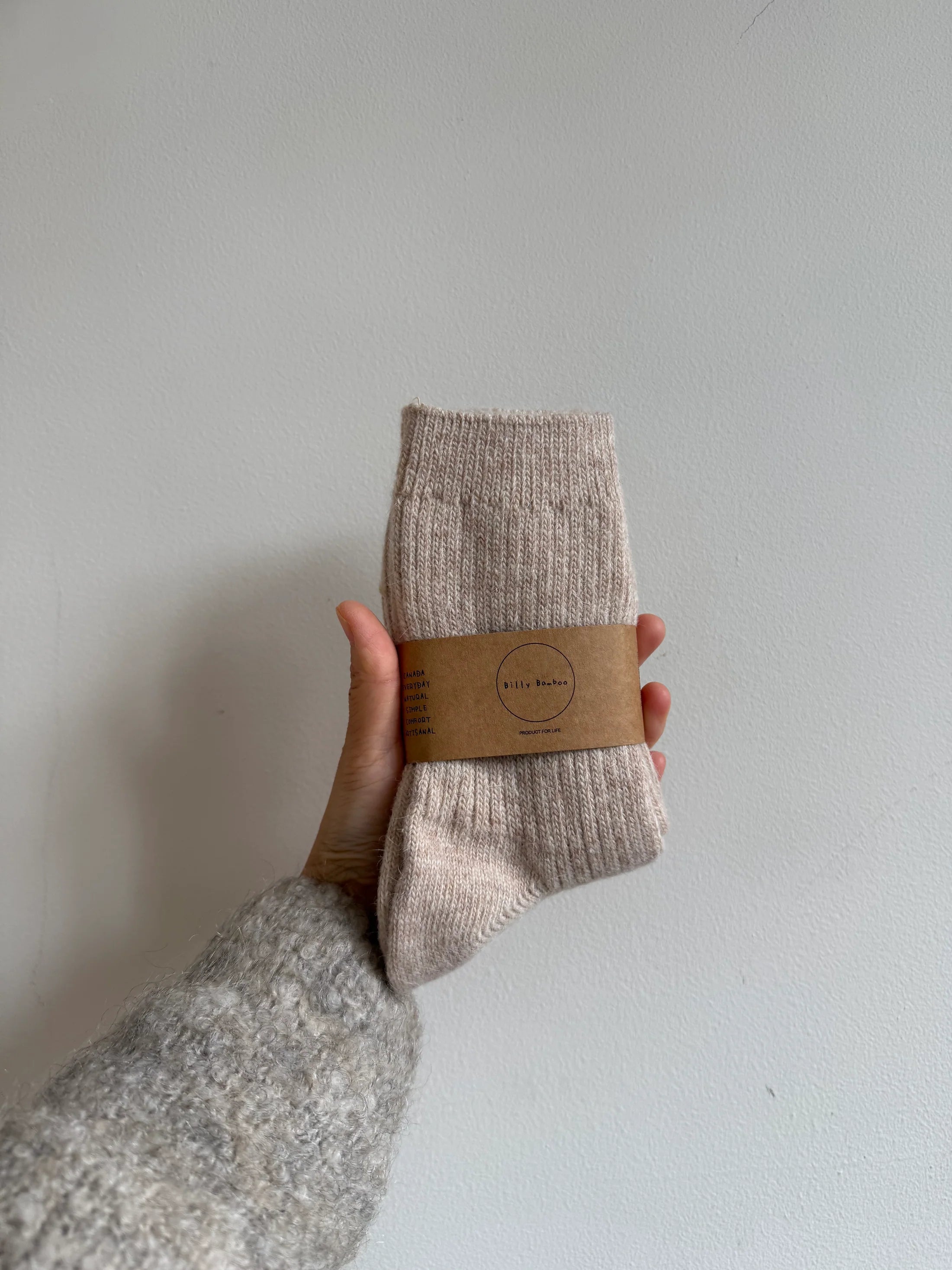 Billy Bamboo - Iceland Wool Socks – Oat -