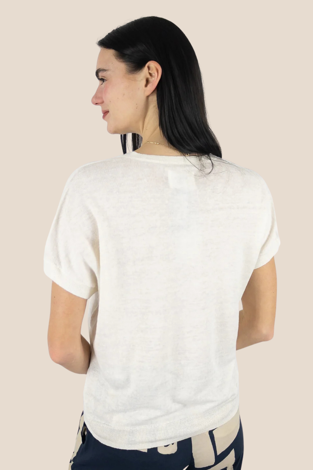 Des Petits Hauts - Brise V-Neck Linen Tee -