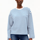Armedangels - Frankaa Maarlen Stripe Sweatshirt - Undyed-Dark Morning