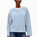 Armedangels - Frankaa Maarlen Stripe Sweatshirt - Undyed-Dark Morning
