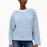 Armedangels - Frankaa Maarlen Stripe Sweatshirt - Undyed-Dark Morning