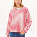 Armedangels - Frankaa Maarlen Stripe Sweatshirt - undyed-mars red