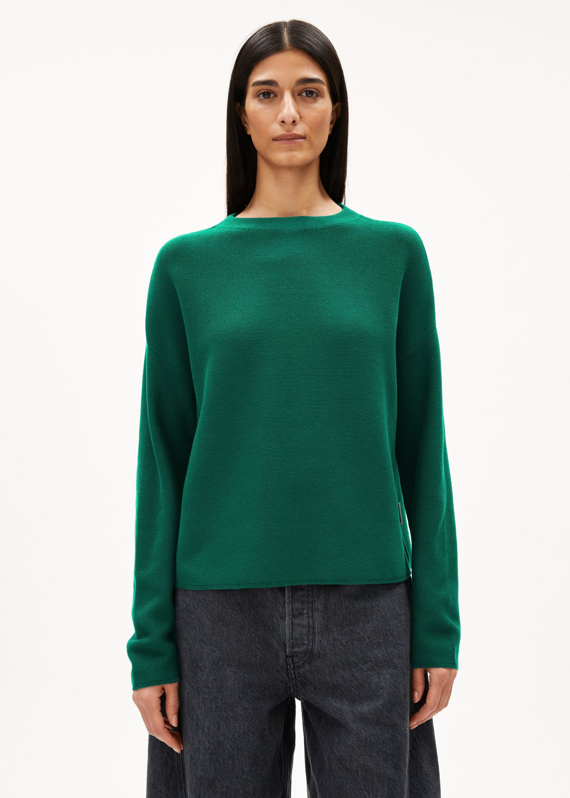 Armedangels - Merinaa Links Links Sweater - Emerald Green