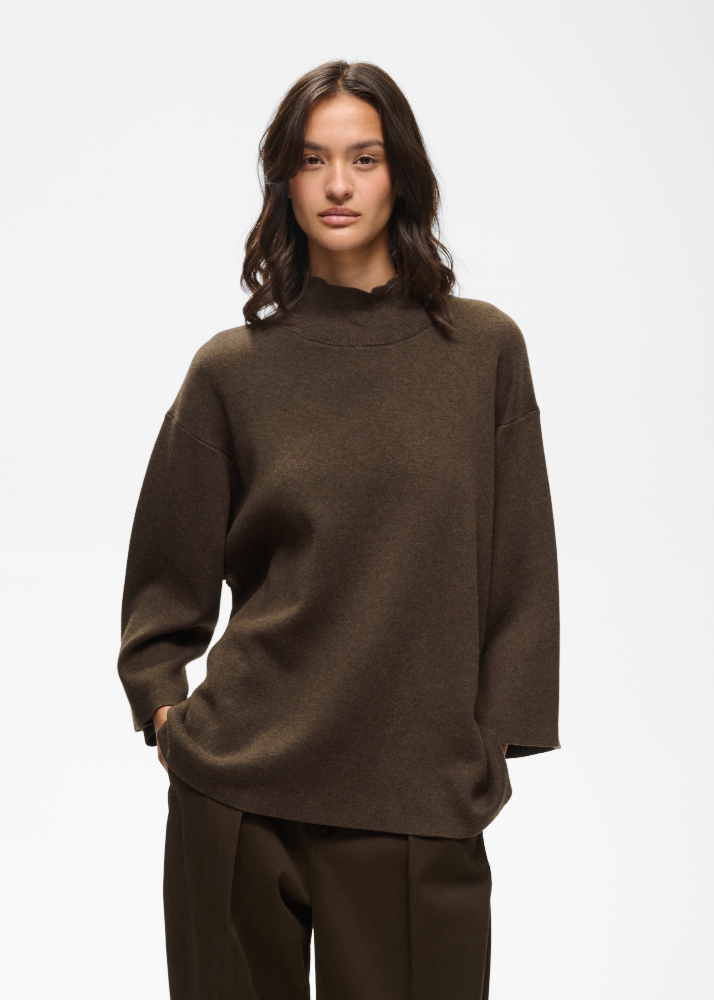 InWear - Tilda Highneck Shirt - Chocolate