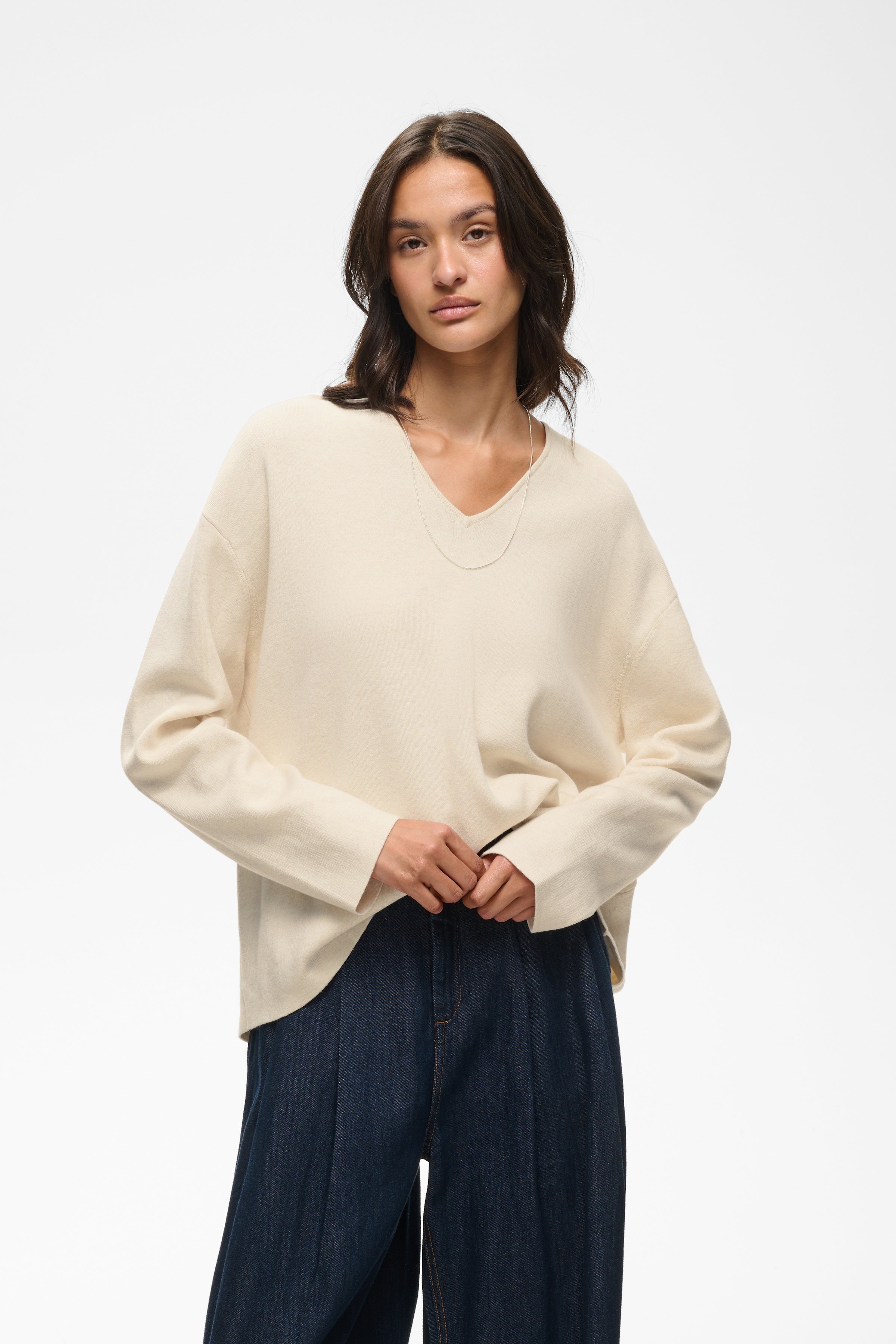 InWear - Tilda V-Neck Shirt - Pearl Ivory