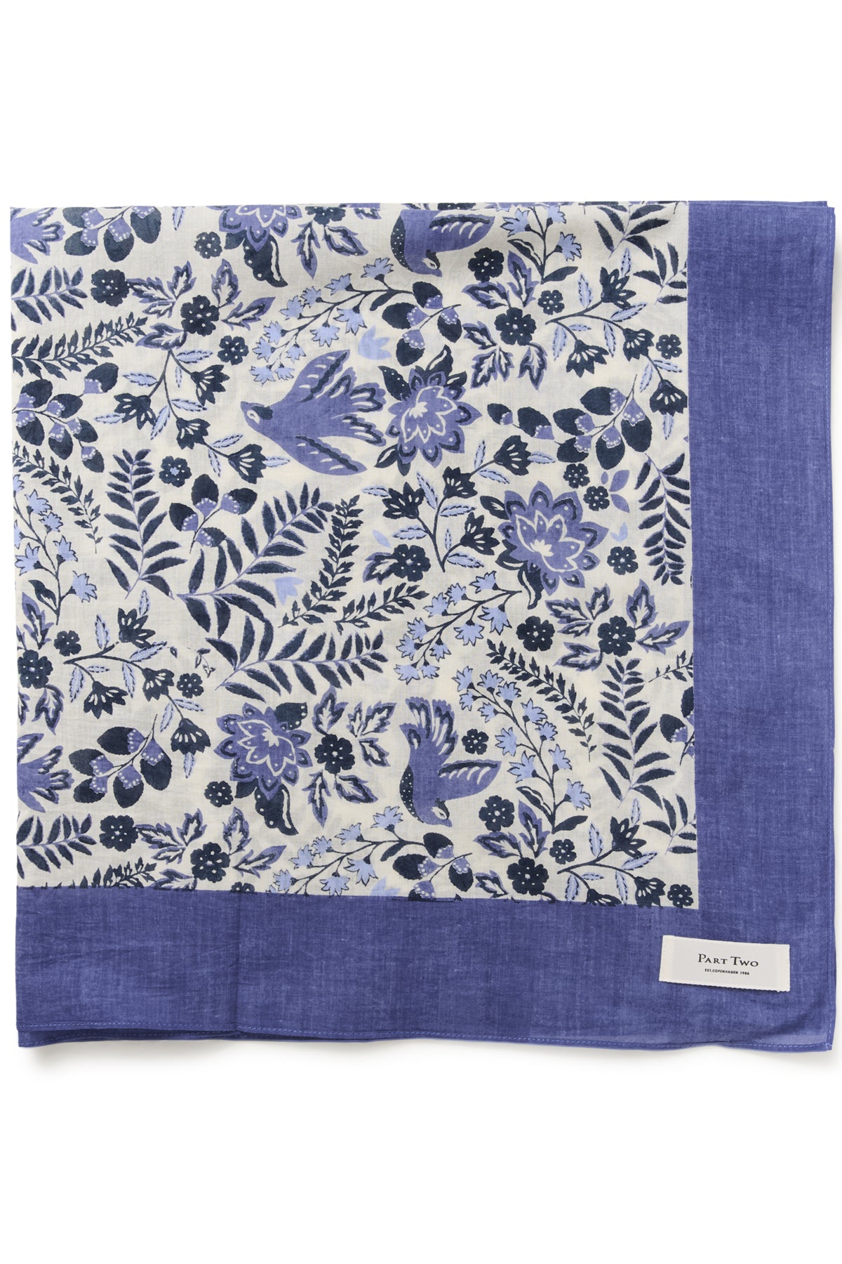 Part Two - Phi Scarf – Blue Bird Print -