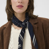 Part Two - Phi Scarf – Dark Navy Dot Print -