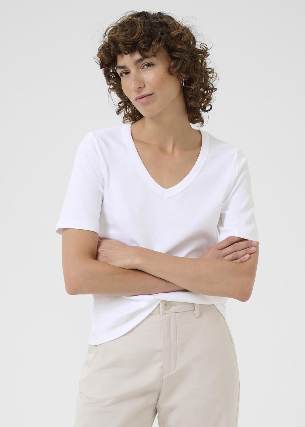 Part Two - Ratansa V-Neck T-Shirt - Bright White