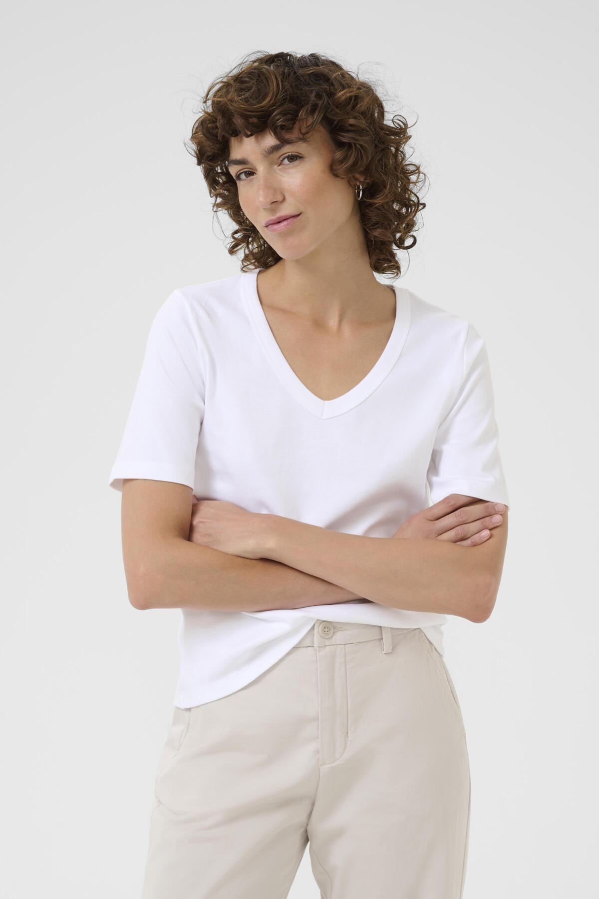 Part Two - Ratansa V-Neck T-Shirt - Bright White