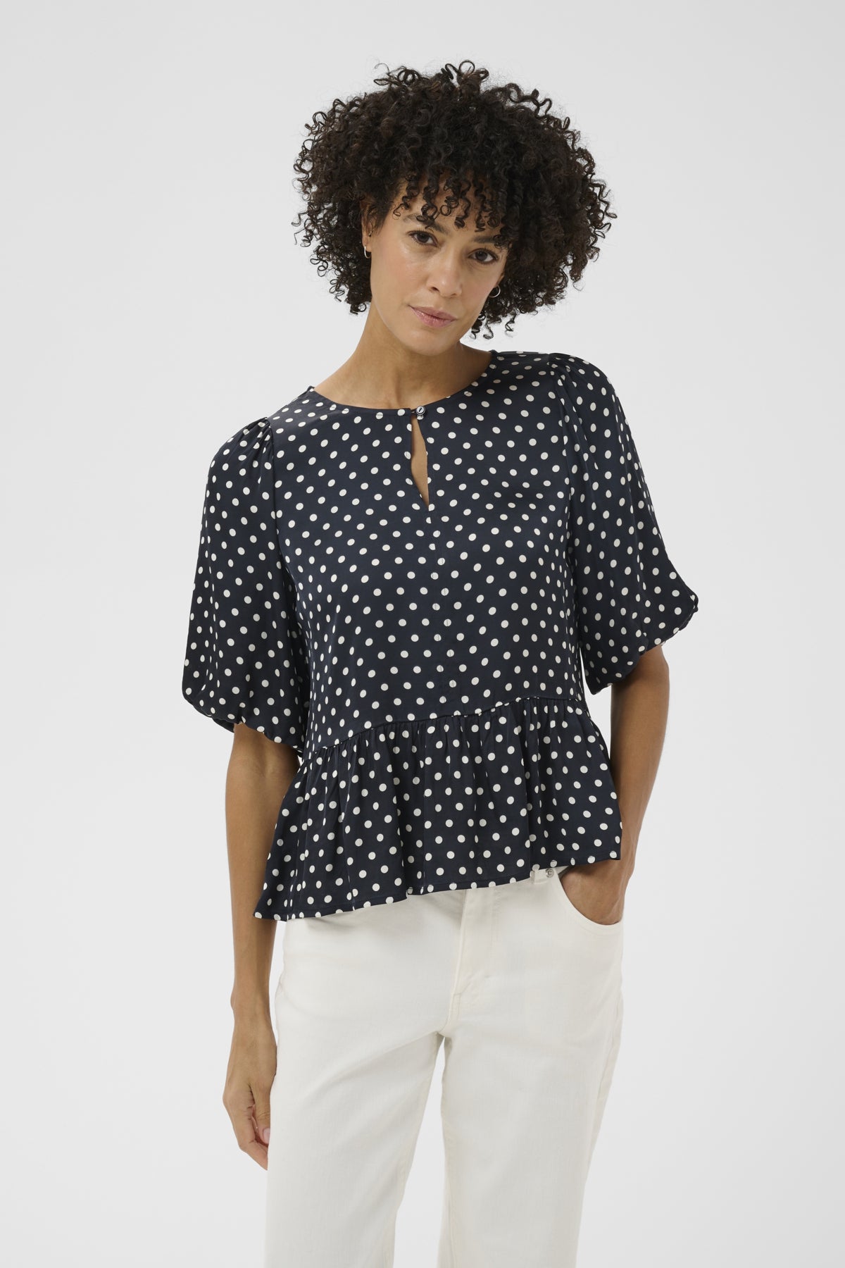 Part Two - Azelia Blouse - After Midnight Dot