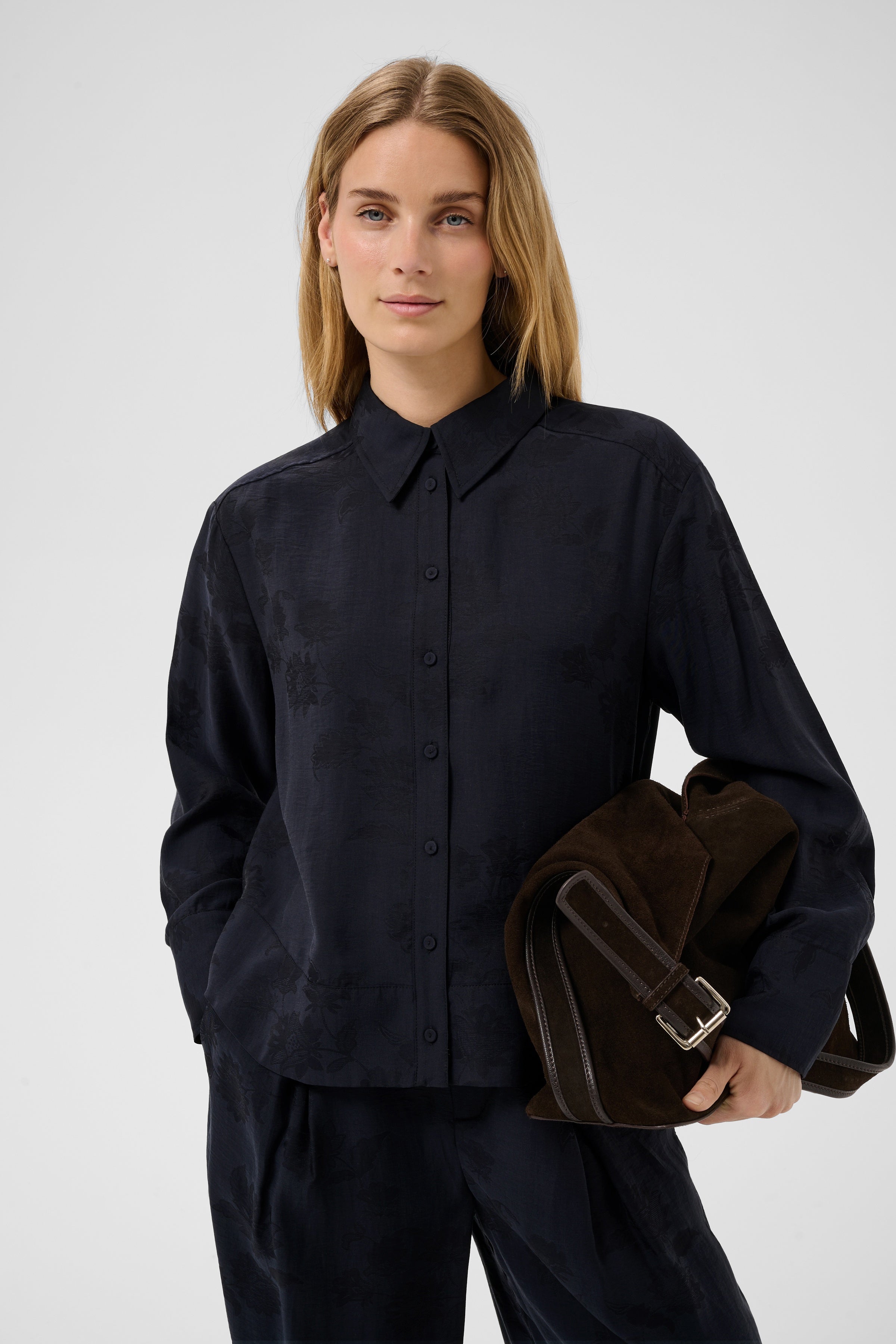Part Two - Part Two Carolla Shirt - Dark Navy Flower