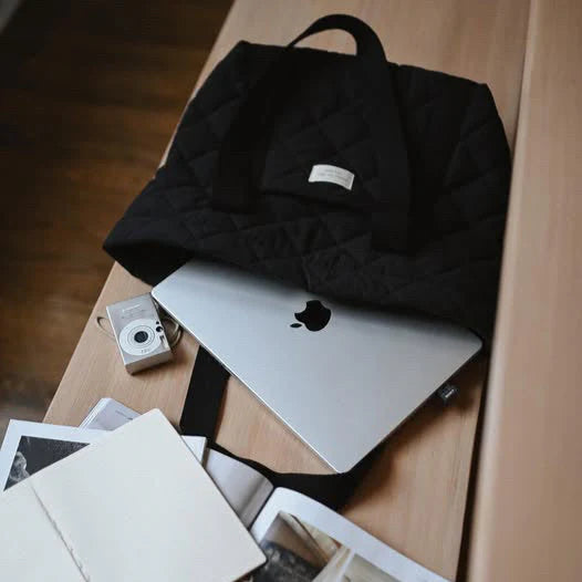 dans le sac - Quilted Everyday Tote Bag – Black -