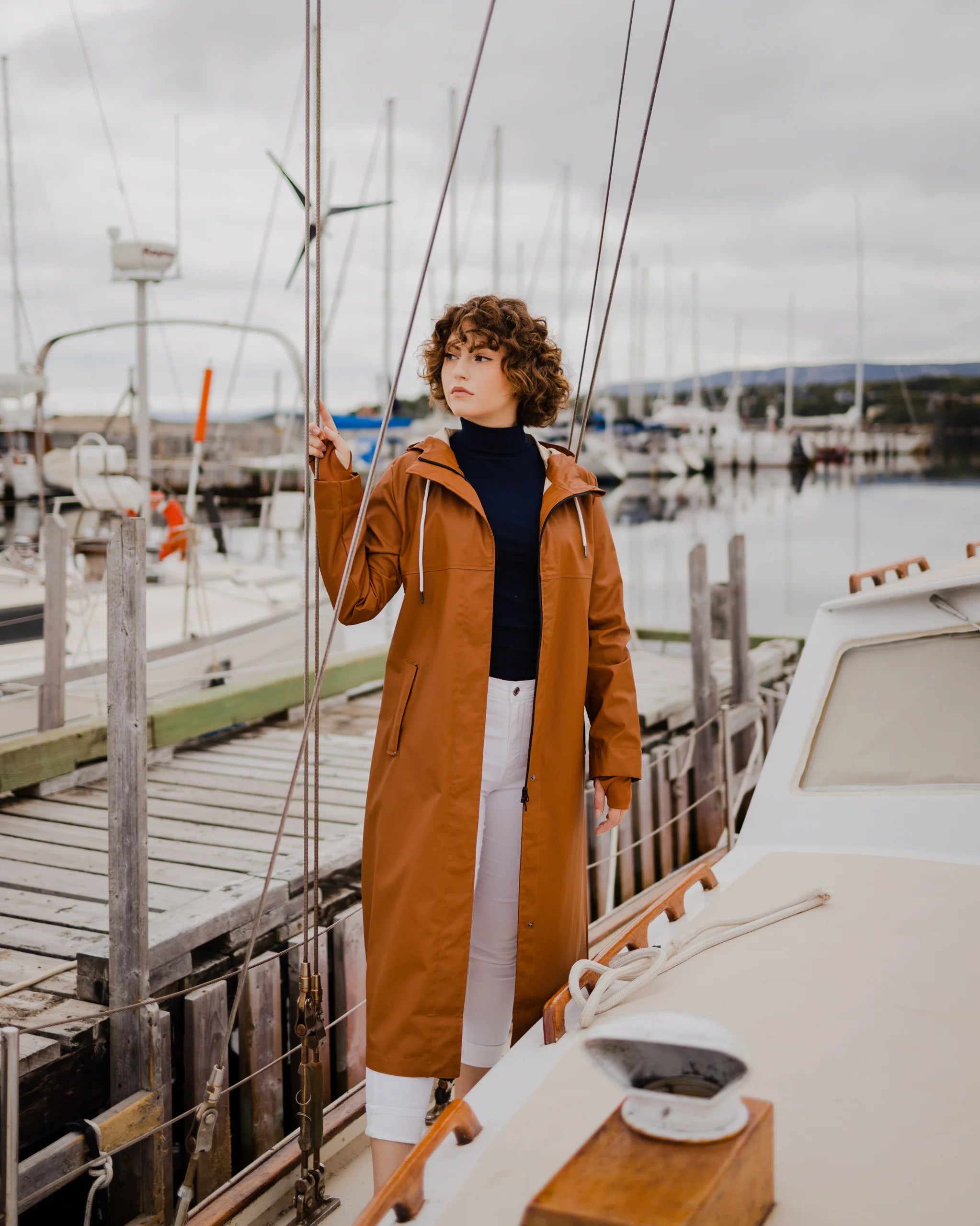 Mernini - Full Length Raincoat - Caramel